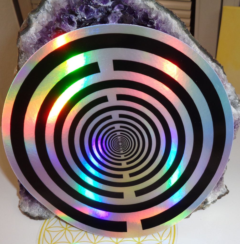 HANDY-CHIP-AUFKLEBER | MWO-CHIP-KLEBER | HOLOGRAMM SILBER 3 CM | mit Hologramm-Lichtresonanz-Programmierung | Elektrosmog-Schutz | 5G Strahlenschutz | Harmonisierung | Handy-EMF-5G-Chips