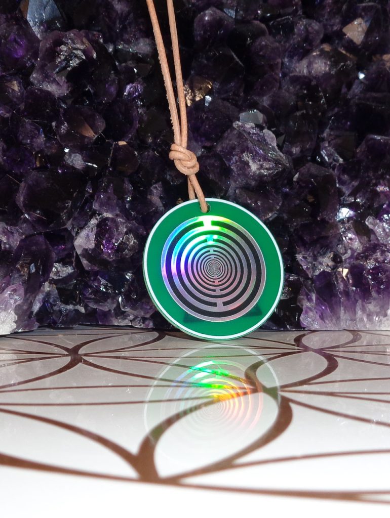 Tesla-Polari-Hologramm-Anhänger | Energieanhänger | Aura-Schutz | Harmonisierung | Elektrosmog-Schutz