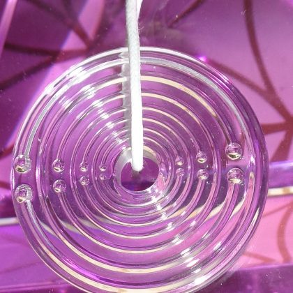 POLARI-3D-RAD Kristallglas-Anhänger mit ''Lichtquanten-Streuung'' | Energieanhänger | Aura-Schutz | Harmonisierung | Elektrosmog-Schutz