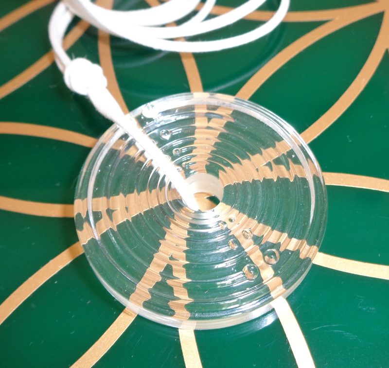 POLARI-3D-RAD Kristallglas-Anhänger mit ''Lichtquanten-Streuung'' | Energieanhänger | Aura-Schutz | Harmonisierung | Elektrosmog-Schutz