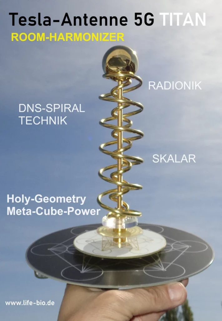 Teslaantenne Konverter Titan | Strahlenfrei Wohnen | EMF-Schutz 5G | Hausharmoniesierung | Frequenzgerät | Erdstrahlenschutz | Tesla-Antenne
