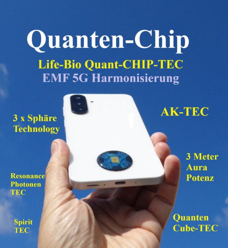 EMF Handy-Chip Aura-Harmonie | mit Hologramm-Lichtresonanz-Programmierung | Elektrosmog-Schutz | 5G Strahlenschutz | Harmonisierung | Handy-EMF-5G-Chips