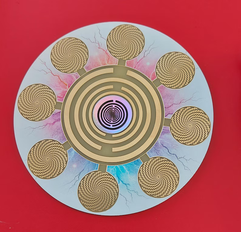 Cosmic-Healy-Energy-Scheibe | Skalarwellen Radionik 8Vortex Geometry holy Energy-Quanten Resonanz Harmony +150Hz Frequenz Qantum Holo chip Akasha