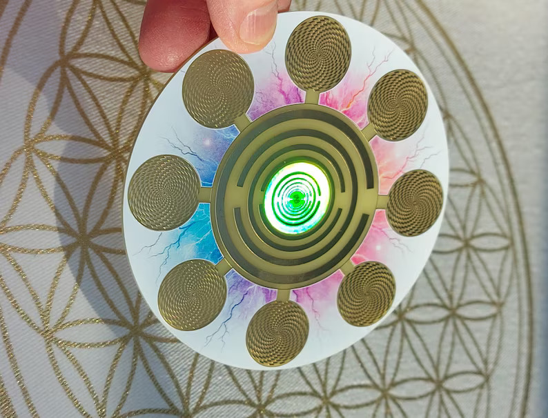 Cosmic-Healy-Energy-Scheibe | Skalarwellen Radionik 8Vortex Geometry holy Energy-Quanten Resonanz Harmony +150Hz Frequenz Qantum Holo chip Akasha