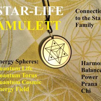 Star-Life Quantenfeld-Amulett Akasha-Energy Pendant Quanten-Photon-Prana Chi Cosmic MWO TEC Aura-Harmonie, Balance, Mega permanent Quantum Field Connection.