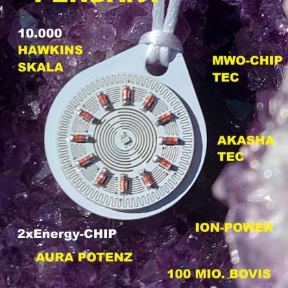 Quantenfeld-Amulett ION-FLUCTUS Akasha-Energy Pendant Quanten-Photon-Chip Chi TEC Aura-Harmony Balance, forever quantum field connection Nullpunktenergie Pendant für mehr Lebensenergie mehr Äther-Aura-Energie Lebensenergie um den Körper zu unterstützen.